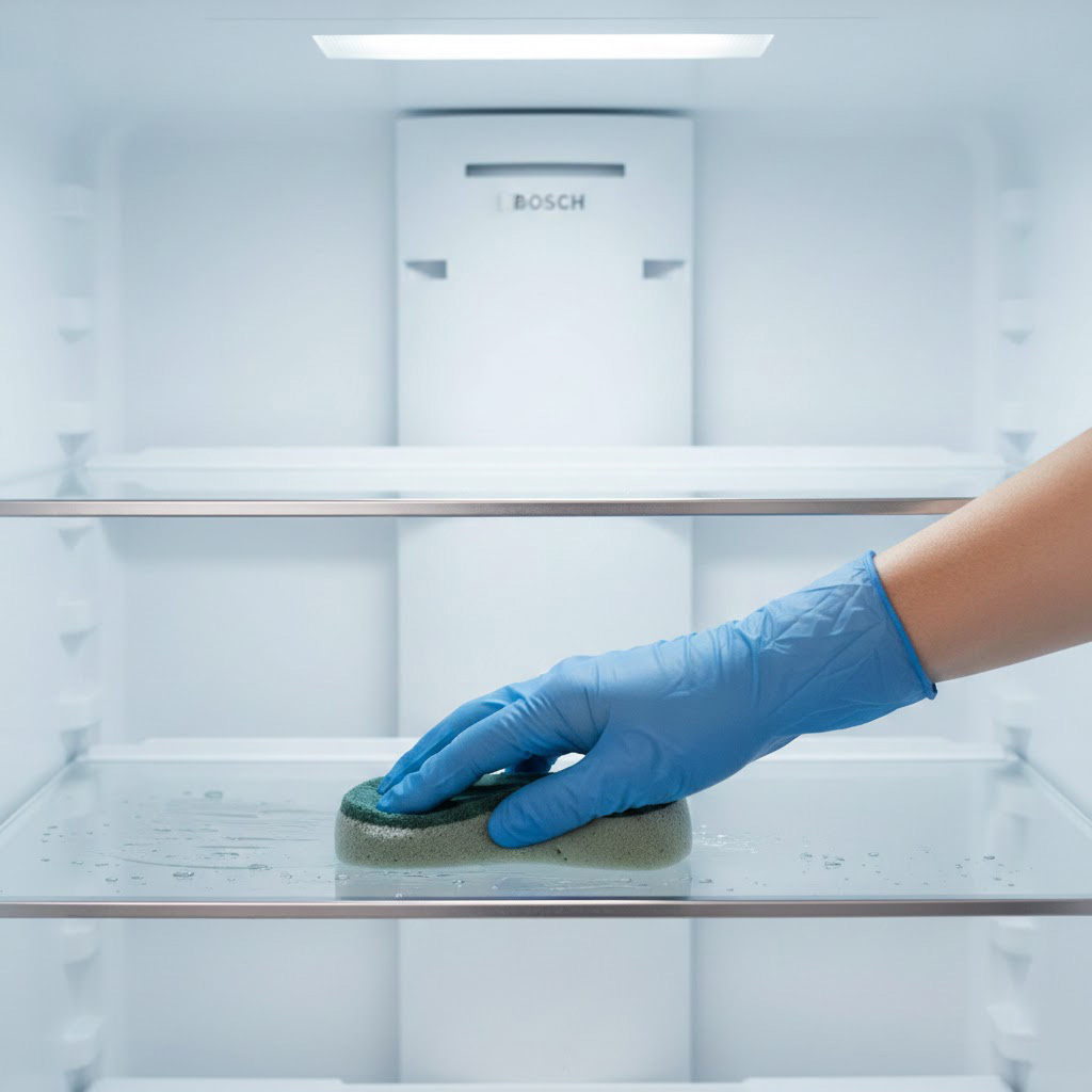 تمیز کردن منظم داخل یخچال