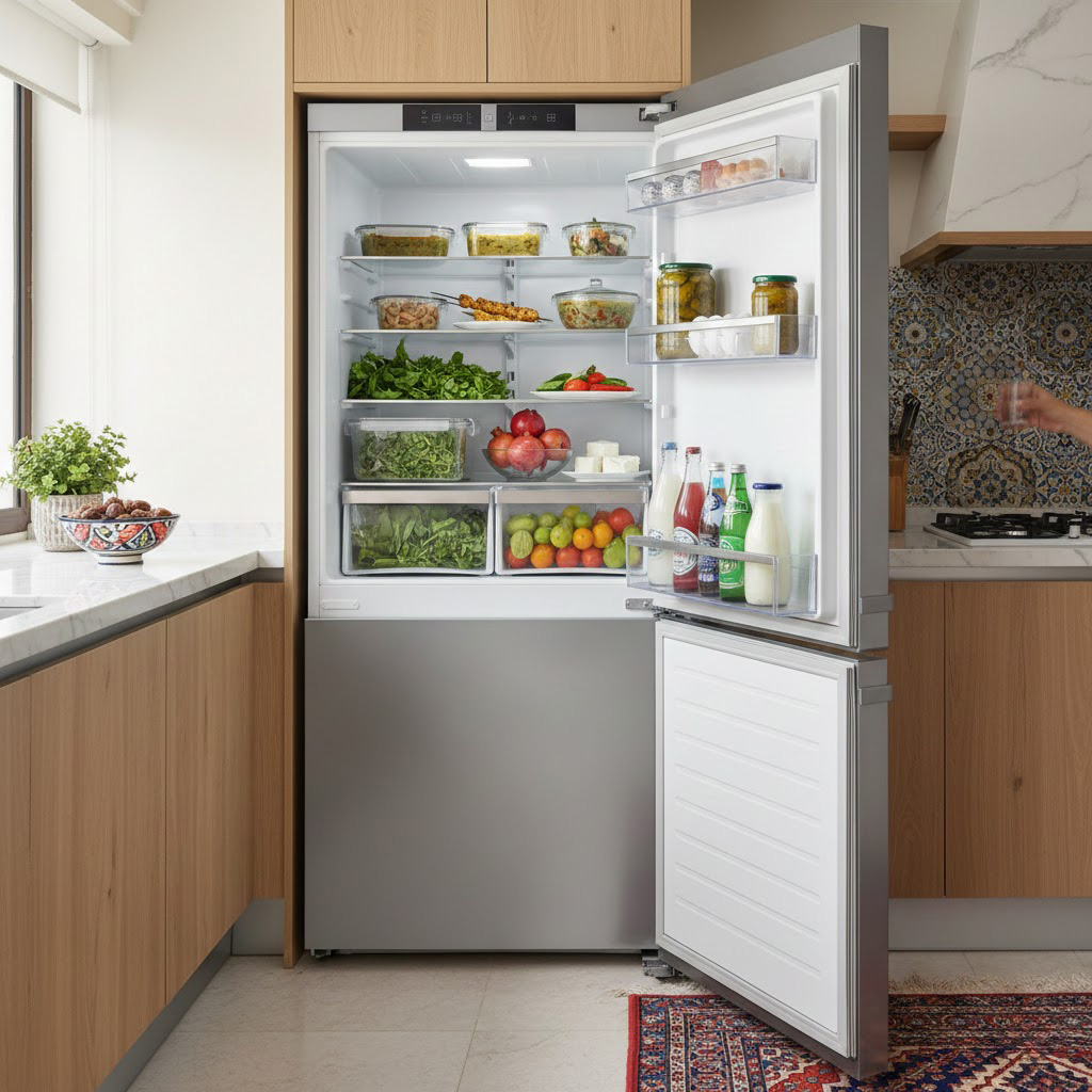 یخچال و فریزر بوش در آشپزخانه ایرانی