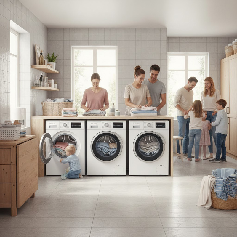 Bosch washing machine capacity for different families